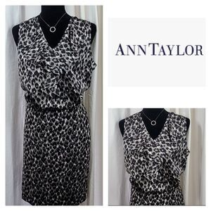 Ann Taylor Animal Print Sleeveless Blouse and Skirt 2-piece Set